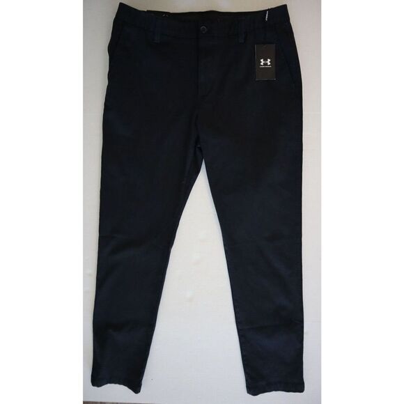 Under Armour 1370081 001 Men's Sz 36 x 34 Black Chino Tapered Leg Pants - Picture 1 of 9